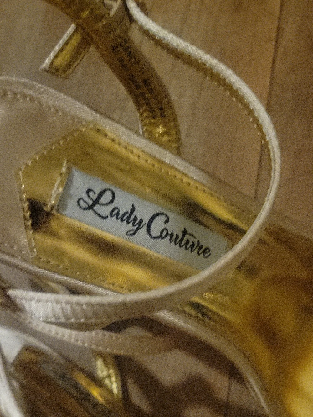 LADY COUTURE Champagne Gold Platform Sandals